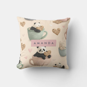 Personalisiertes Niedliches Panda- und Bärenmuster Kissen