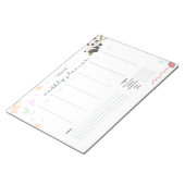 Personalisiertes niedliches Panda Weekekly Planner Notizblock (angewinkelt)