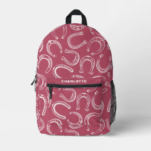 Personalisiertes Niedliches Pferdeshoe-Muster Bedruckter Rucksack