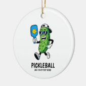Personalisiertes Niedliches Picknick Pickleball Fu Keramik Ornament (Links)