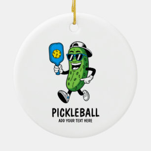 Personalisiertes Niedliches Picknick Pickleball Fu Keramik Ornament