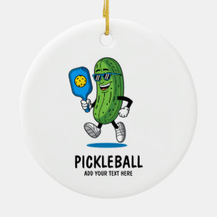 Personalisiertes Niedliches Picknick Pickleball Fu Keramik Ornament