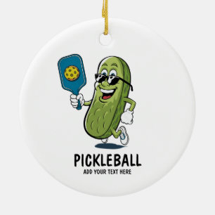 Personalisiertes Niedliches Picknick Pickleball Fu Keramik Ornament