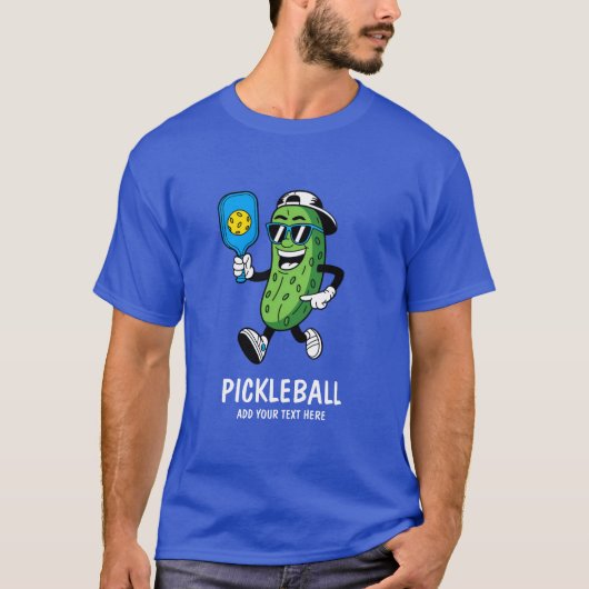 Personalisiertes Niedliches Picknick Pickleball Fu T-Shirt (Vorderseite)