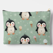 Personalisiertes Niedliches Pinguin & Ice Creme Mu Zubehörtasche (Rückseite)