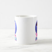 Personalisiertes Niedliches Pink Blue Plushie Powe Kaffeetasse (Mittel)