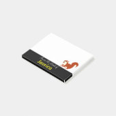 Personalisiertes niedliches Quadrat mit Eichel Post-it Klebezettel (angewinkelt)