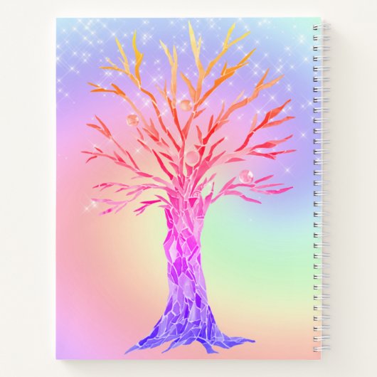 Personalisiertes Niedliches Rainbow-Glitzern Notizblock (Rückseite)