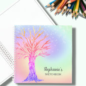 Personalisiertes Niedliches Rainbow-Glitzern Sketc Notizblock