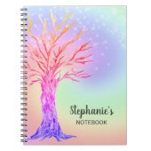 Personalisiertes Niedliches Rainbow-Tree-Notebook Notizblock (Vorderseite)