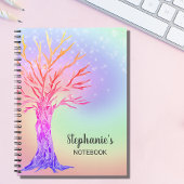 Personalisiertes Niedliches Rainbow-Tree-Notebook Notizblock