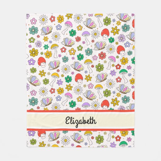 Personalisiertes Niedliches Retro 90er Y2k Fleece (Vorderseite)