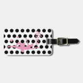 Personalisiertes Niedliches Rosa Kinder Ballerina  Gepäckanhänger (Vorderseite horizontal)