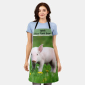 Personalisiertes Niedliches rosa Pigment Schürze (Getragen)
