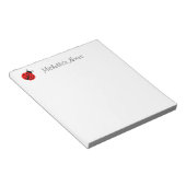 Personalisiertes niedliches rotes Ladybug-Design N Notizblock (angewinkelt)