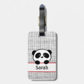 Personalisiertes Niedliches Rotes Panda Bärentier Gepäckanhänger (Rückseite vertikal)