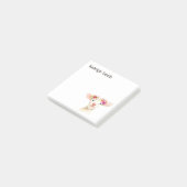 Personalisiertes Niedliches Schaf/Lila Lamm Post-it Klebezettel (angewinkelt)