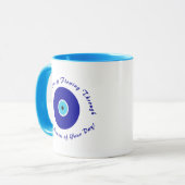 Personalisiertes, Niedliches Schutzlicht Blaues Au Tasse (Vorderseite Links)