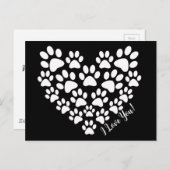 Personalisiertes Niedliches Schwarz-weißes Blatt H Postkarte (Vorne/Hinten)