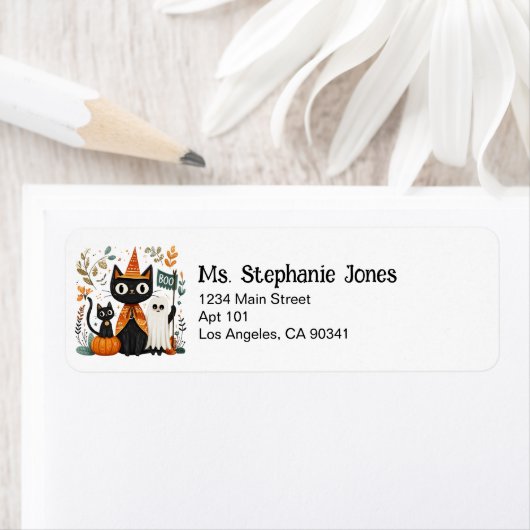 Personalisiertes Niedliches Schwarzes Katzen und G (Insitu)