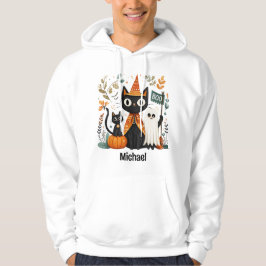 Personalisiertes Niedliches Schwarzes Katzen und G Hoodie