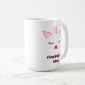 Personalisiertes Niedliches Schwein Kaffeetasse (VorderseiteRechts)