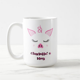 Personalisiertes Niedliches Schwein Kaffeetasse
