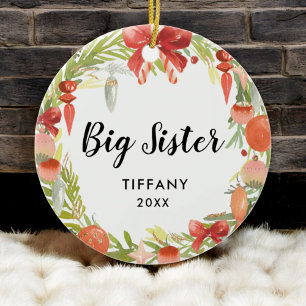 Personalisiertes Niedliches Schwestergeschenk Bi Keramik Ornament