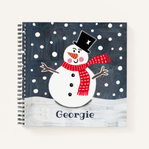 Personalisiertes Niedliches Snowman Weihnachtsgesc Notizblock