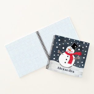 Personalisiertes Niedliches Snowman Weihnachtsgesc Notizblock