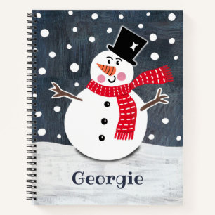 Personalisiertes Niedliches Snowman Weihnachtsgesc Notizblock