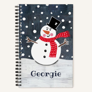 Personalisiertes Niedliches Snowman Weihnachtsgesc Notizblock