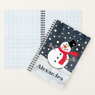 Personalisiertes Niedliches Snowman Weihnachtsgesc Notizblock