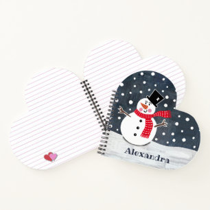 Personalisiertes Niedliches Snowman Weihnachtsgesc Notizblock