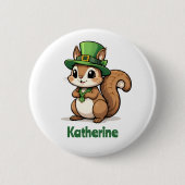 Personalisiertes Niedliches St. Patrick's Day Eich Button (Vorderseite)