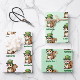 Personalisiertes Niedliches St. Patrick's Day Eich Geschenkpapier Set