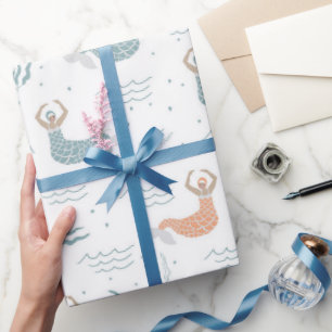Personalisiertes Niedliches Tanzen Meerjungfrau Il Geschenkpapier