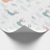Personalisiertes Niedliches Tanzen Meerjungfrau Il Geschenkpapier (Ecke)