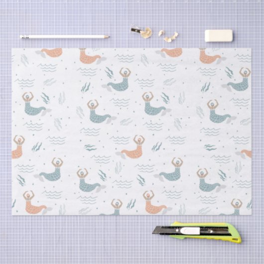 Personalisiertes Niedliches Tanzen Meerjungfrau Il Seidenpapier (Handwerk)