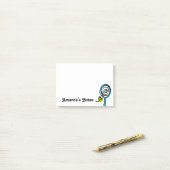 Personalisiertes niedliches Tennisschlägerdesign Post-it Klebezettel (Auf Schreibtisch)