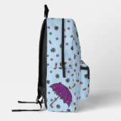 Personalisiertes Niedliches und einfaches Blue Flo Bedruckter Rucksack (Links)