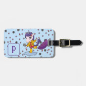 Personalisiertes Niedliches und einfaches Blue Uni Gepäckanhänger (Vorderseite horizontal)