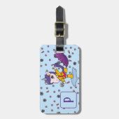 Personalisiertes Niedliches und einfaches Blue Uni Gepäckanhänger (Vorderseite vertikal)