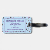 Personalisiertes Niedliches und einfaches Blue Uni Gepäckanhänger (Rückseite horizontal)