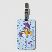 Personalisiertes Niedliches und einfaches Blue Uni Gepäckanhänger (Vorderseite Vertikal)