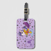 Personalisiertes Niedliches und einfaches Lila Ein Gepäckanhänger (Vorderseite Vertikal)