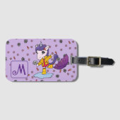 Personalisiertes Niedliches und einfaches Lila Ein Gepäckanhänger (Vorderseite (Horizontal))