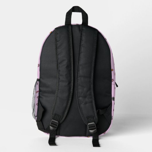 Personalisiertes Niedliches und einfaches Rosa Blu Bedruckter Rucksack (Rückseite)
