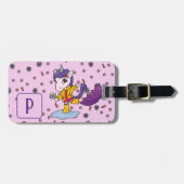 Personalisiertes Niedliches und einfaches Rosa Ein Gepäckanhänger (Vorderseite horizontal)