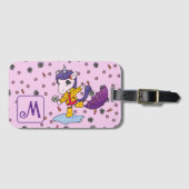 Personalisiertes Niedliches und einfaches Rosa Ein Gepäckanhänger (Vorderseite (Horizontal))